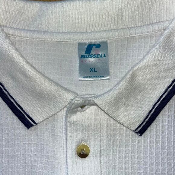 Ole Miss Russell-athletic Men's White Polo-shirts XL Big and Tall - Picture 8 of 8